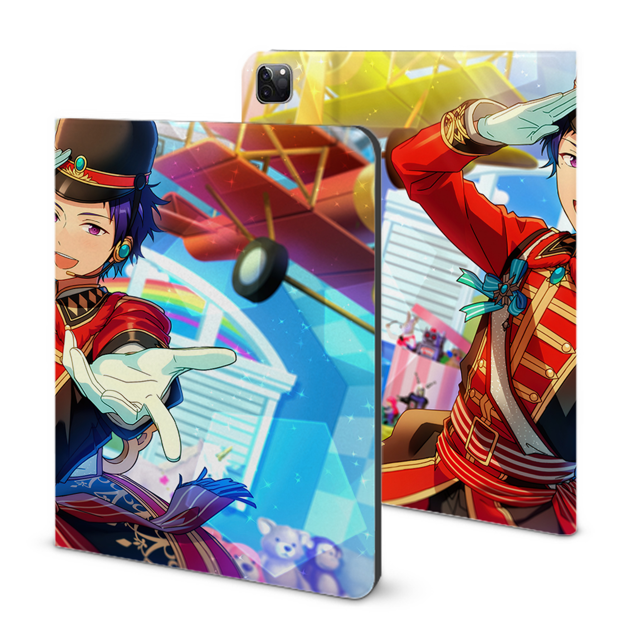 （画像用） あんさんぶるスターズ! Ensemble Stars IPad ケース ブック型 PUレザー TPU 耐衝撃 軽量 薄型 ペン収納なし 全面保護 IPad 各モデル対応